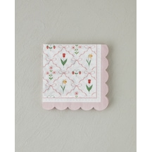 English Home Floral Whimsy Kağıt 20'li Kağıt Peçete 32x32 Cm Pembe