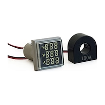 3'lü Volt Amper Hertz Ölçüm Voltmetre Ac60-500v 0-100a 20-75hz