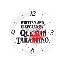 Quentin Tarantino Kan Sessiz Akar Bombeli Gerçek Cam Duvar Saati Siyah