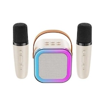 Novahub K12 Bluetooth Mikrofonlu Hoparlör, 2xkablosuz Mikrofonlu Karaoke Sistemi, 6w Güç, 8-10 Saat Çalma Süresi, Açık Hava & Ev Kullanımı İçin