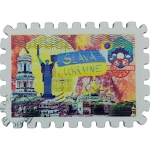 Ukrayna Temalı Pul Magnet
