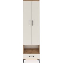 Arges Dolap 5 Raflı Tek Çekmeceli Tek Askılı 60x30x221 Çam-ay... Çam