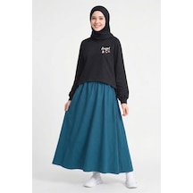 Angel&co. Girls Clothing Kız Çocuk Siyah Sweat Petrol Maksi Etek Basic Takım Çok Renkli - 870724994 Çok Renkli