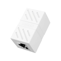Rj45 Cat6 Cat7 Cat8 Ethernet Kablo Uzatma Aparatı Beyaz Standart