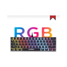 T60 Beyaz Mavi Switch Rgb Klavye Kablolu Gaming Oyuncu Klavyesi