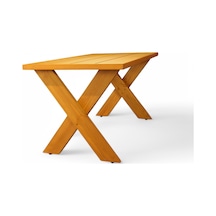 Neiwel Garden Aksa Doğal Ahşap Bahçe Yemek Masası-80-160 Açık Ceviz