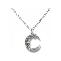 Ay Figürlü Unisex Kolye 60 Cm Zincirli Minimalist Tasarım Çok renkli
