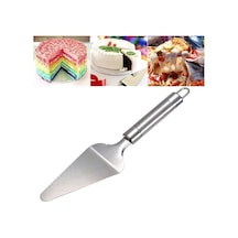 Profesyonel Paslanmaz Çelik Pasta Spatulası, Gümüş Renk, Pizza Ve Tatlı Servis Aparatı, Ergonomik Saplı, Çok Amaçlı Mutfak Aracı Spatula 0