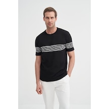 Cazador Erkek Bisiklet Yaka Triko Tshirt 30400 Siyah Siyah