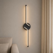 Rosa Modern Led Duvar Apliği Günışığı Siyah