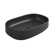 Newarc Colt Tezgah Üstü Lavabo Mat Siyah 55x35x15,5 Cm