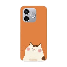 Honor 600 Lite Uyumlu Kedi Baskılı Silikon Kılıf Renkli