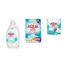 Aquabor Doğal Mineralli Sıvı Beyaz + 4 Kg Renkliler + Tablet 3 Lü Set