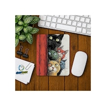 Meraklı Kediler Baskılı Oyuncu Mousepad 0196