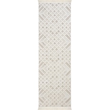 Cool Halı Ares 8802 Krem Yolluk Geometrik Antre Hol Koridor Halı Yatak Odası Halı Bukle Halı Yolluk