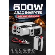 Araç Ve Karavan İçin 500w 12v Dc 220v Ac Usb Çıkışlı Fanlı İnverter Akü Güç Dönüştürücü