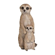 Gift Ltd. Küçük Anne Ve Bebek Meerkat, Kahverengi