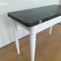 110 X 45 Katlanır Masa Siyah Mermer Desen