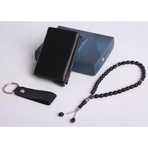 Ozka Leather Collection Kişiye Özel Yeni Trend Mıknatıslı Otomatik Mekanizmalı Cüzdan - Anahtarlık Ve Tespih