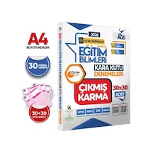 2027 Meb-ags Ocak Müfredatı Eğitim Bilimleri Ösym Çıkmış Karma Kara Kutu 30x30 Deneme Paketi Çözüm