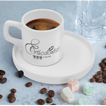 Bk Gift Kişiye Özel Sunum Tabaklı Ortadontist Tasarımlı Kahve Fincanı-1, Sevgiliye Hediye, Arkadaşa Hediye, Ortadontist Hediye Kobitmeyen137800 Bk Gif