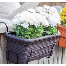 Omnipazar So-hb01a Askılı Hasır Desen Balkon Saksı 6.5 Litre No 1 Antrasit 116