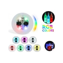 Parti Led Şişe Bardak Etiketi 6cm 6 Led Li 7 Renk + Renk Döngüsü