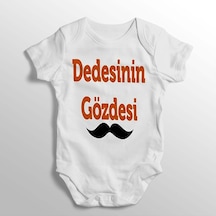 İmaj Tuğbababy Dedesinin Gözdesi Yazılı Baskılı Bebek Zıbını Beyaz