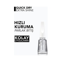 Quick Dry Extra Shine Çabuk Kuruyan Ve Parlaklık Veren Top Coat Tırnak Cilası