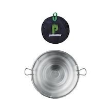Pratikoutdoor Paslanmaz 430 Çelikten Sac Tava Kavurma Sacı ve Taşıma Çantası