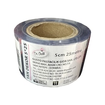Omeyva Şeffaf Kalın Pasta Kenar Dekor Film Jelatini - 5 Cm. X 25 Metre - Krema Tutucu - 1 Rulo