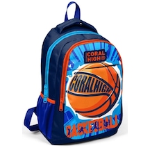 Coral High Lacivert Basketbol Desenli İlkokul Ve Ortaokul Sırt Çantası 14405