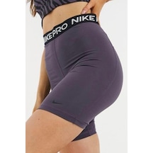 Nike Pro 365 Shorts Tights Yüksek Belli Biker Tayt Şort Mor Gri