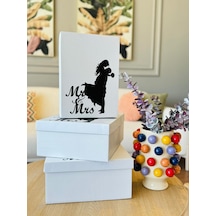 Mr & Mrs Box-gelin Damat Hediye Kutusu-nişan Bohça Kutusu-özel Tasarım Hediye Kutusu