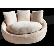 Miss Worble Fotelja Plus Pofuduk Berjer Tekli Döner Koltuk