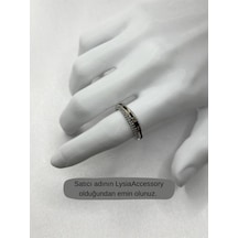 Silver Zirkon Taş Detaylı Yüzük