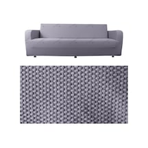 Bibaha 3 Kişilik Balpeteğı Desen Likralı Koltuk Örtüsü Cekyat Için Lastikli Koyu Gri 180 X 230 Çok Renkli