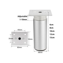Adet/takım Metal Mobilya Ayakları Siyah 10cm Siyah Diğer