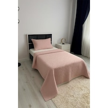 Powderlove 2 Parça Tek Kişilik Yatak Örtüsü 180x235 Cm Pudra Pudra
