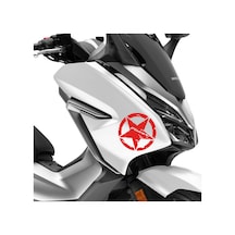 Deeb Army Forza Yıldız Sticker Etiket Mat Kırmızı 2 Adet