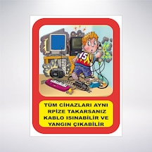 Tüm Cihazları Aynı Prize Takma 21x28 Arkası Sticker