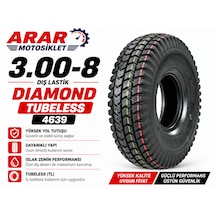 3.00-8 Diamond Tubelles Dış Lastik-4639