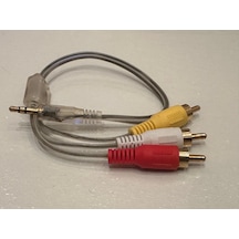 Stereo Erkek 3 Rca Kablo 30 Cm Aux 3 Rca Kablo