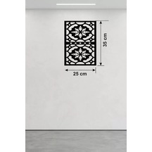 Kar Tanesi Ve Barok Desenli Ahşap Duvar Tablosu - 25x35 Cm Lazer Kesim Pano Çok Renkli