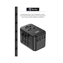 Teknolojik Ürün Hızlı Adaptör Çoklu Port Wl22 65w Gan Evrensel Seyahat Şarj Cihazı 1ac+3usb-c+2usb-a