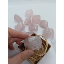 PARÇA PEMBE KUVARS TAŞI BİBLO/ PARÇA DOĞALTAŞ BİBLO (40-60 gr) Ad