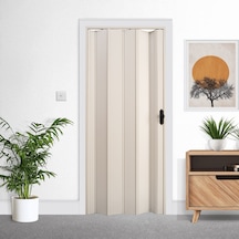 Faran Dekorasyon 72 x 230 Beyaz Renk Camsız Pvc Akordiyon Katlanır Kapı - FRNAKMODEL-108