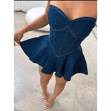 Havens Warna Jean Elbise Mavi