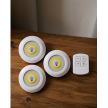 Mutfak Dolap Altı Işığı Uzaktan Kumandalı 3 Led Kablosuz Ucz3lülamba2 Çok Renkli