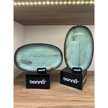 2'li Madera Mint Gourmet Oval Kayık Tabak 29 17 Cm 700 Cc
